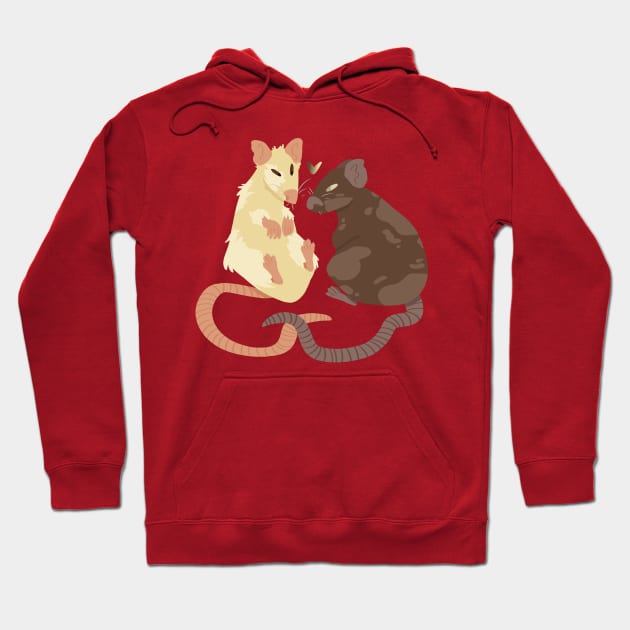 Rat Couple Hoodie by VazMas Design